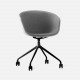 U Shape Armchair, W57, Grey with Wheels U Shape Armchair, W57, Grey with Wheels
